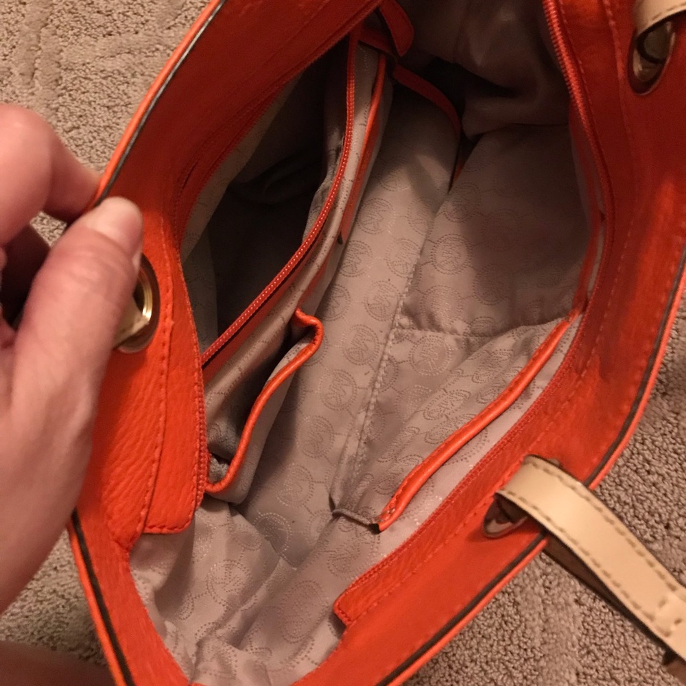 Orange Michael Kors purse